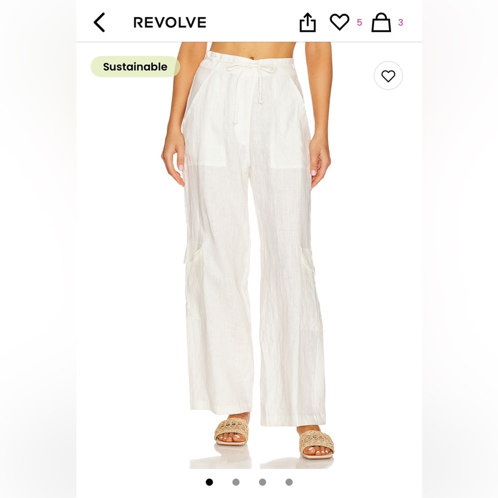 Faithfull the Brand White Wide-Leg Linen Pants